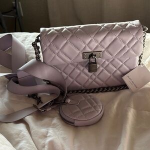 Kurt Geiger Lilac Quilted Crossbody Bag